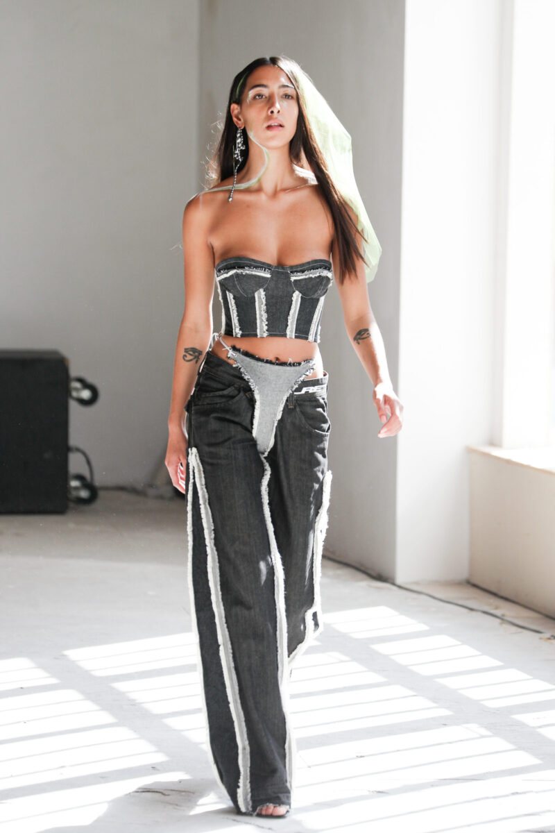 Frayed Wide Jeans