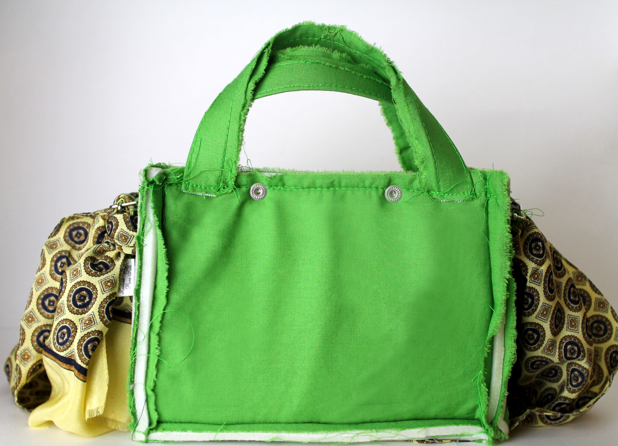 green puffer bag