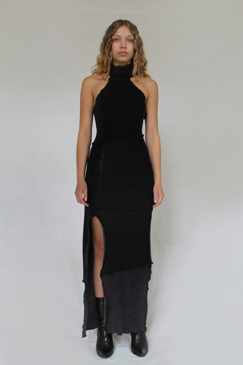 KNIT HALTER DRESS