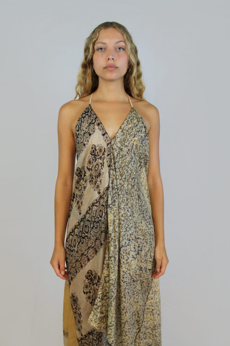 Silk scarf dress