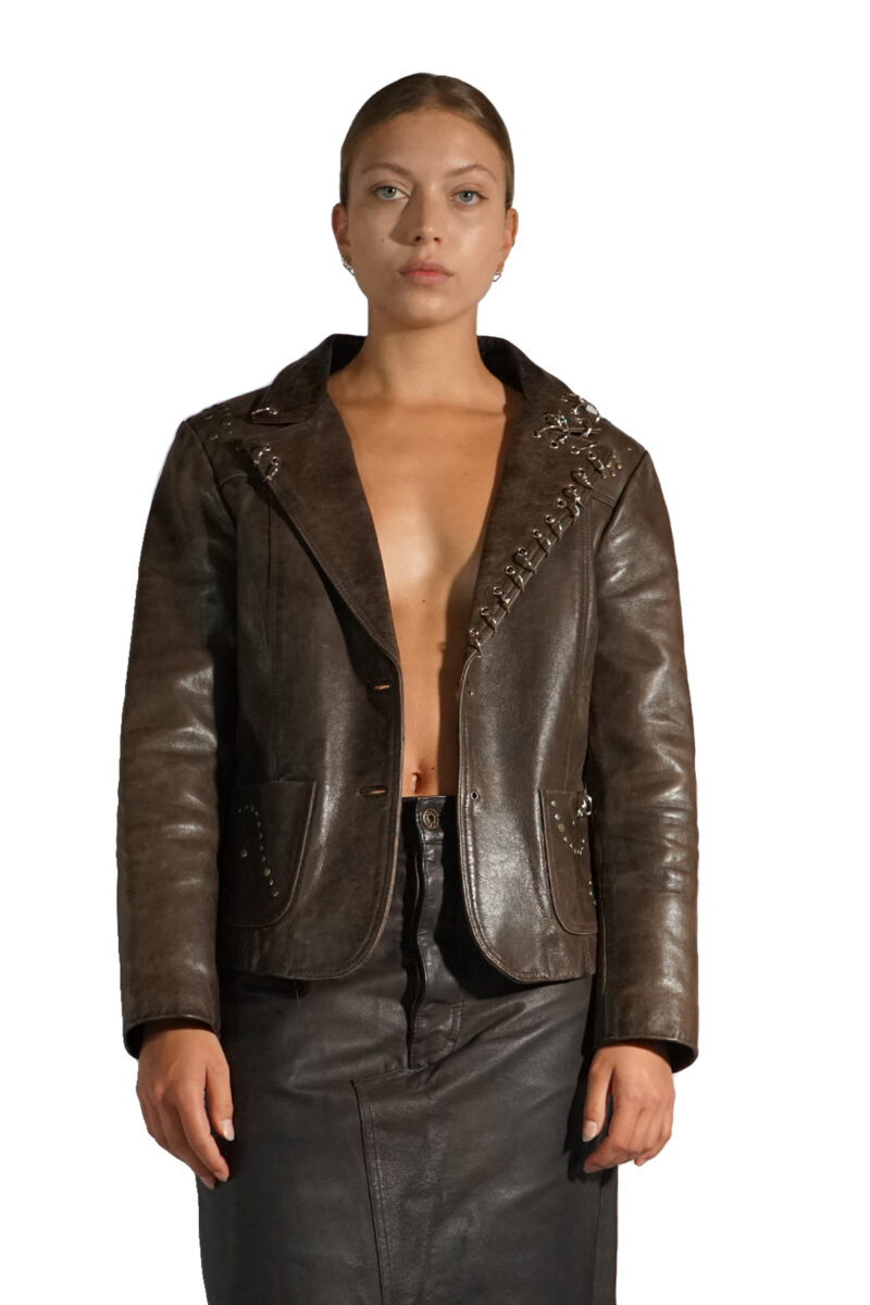 Pierced Leather Jacket
